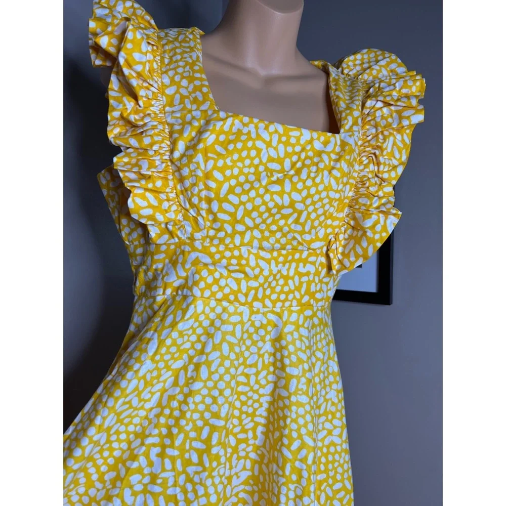 Anthropologie SIKA Marigold Ruffled Maxi Dress